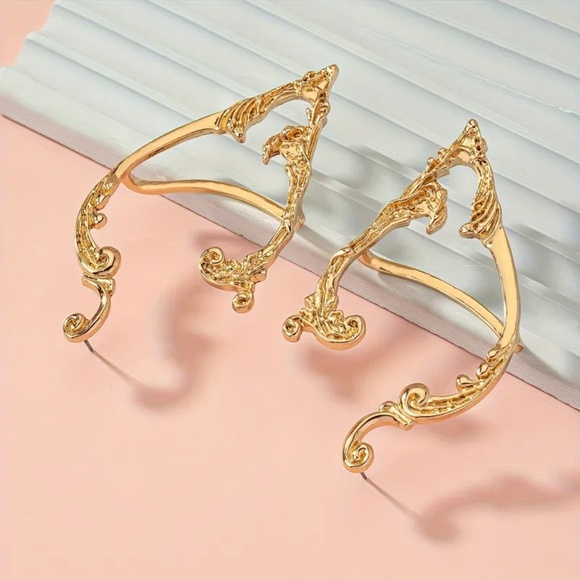 Antique Elf Ear Cuff, Elf Ears, Elf Ear Wraps, piercing - Picture 3 of 12